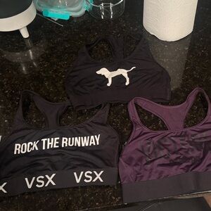 VSX Black Sports Bra with Rock the Runway Print